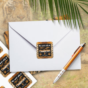 Animal Print Tiger Birthday Sticker
