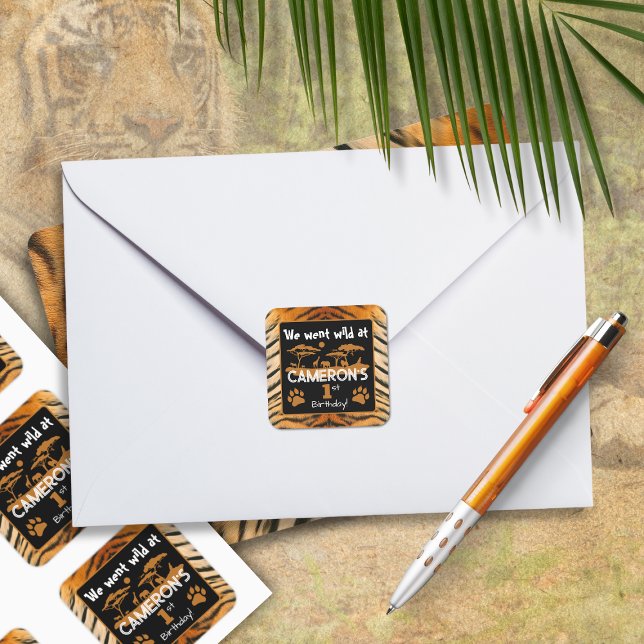 Animal Print Tiger Birthday Sticker (Creator Uploaded)