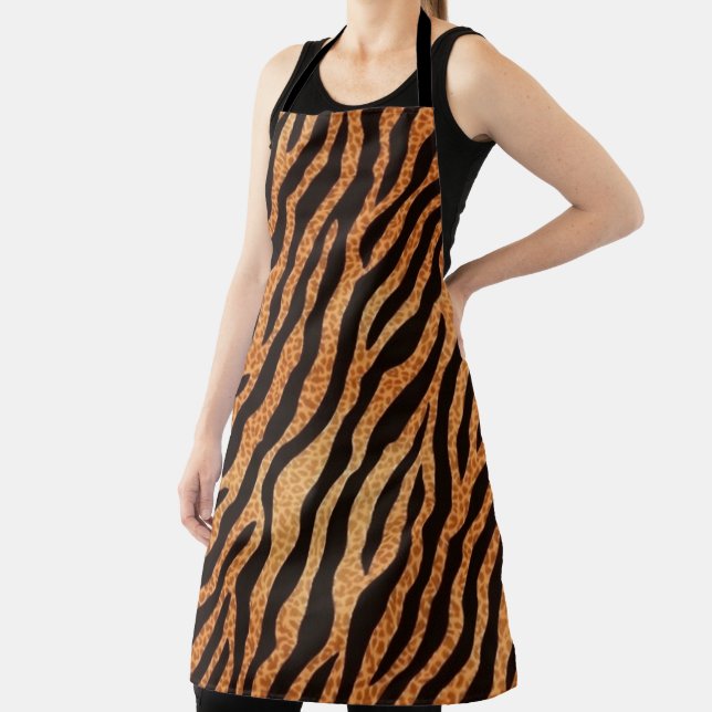 Animal Print Tiger Stripes Pattern Beverage Apron (Insitu)