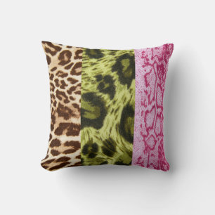 Animal Print Trio Throw Pillow