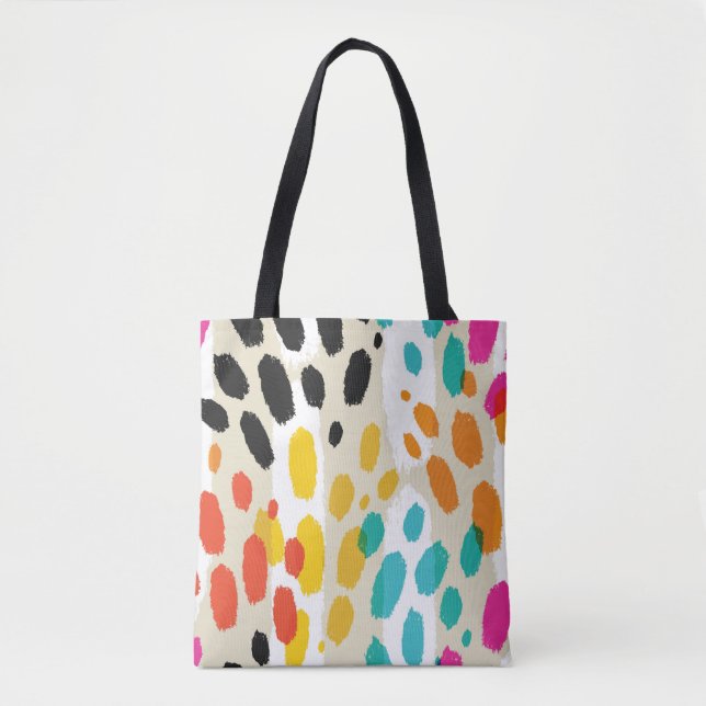 Animal Print Vintage Seamless Pattern Tote Bag (Front)