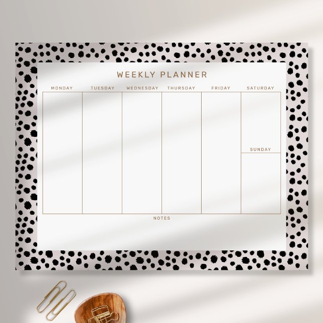 Animal Print  Weekly Planner Tearawy Notepad (Creator Uploaded)