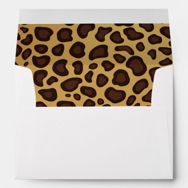 Animal Print Wild Leopard Spots Pattern 5X7 Envelope (Back (Bottom))
