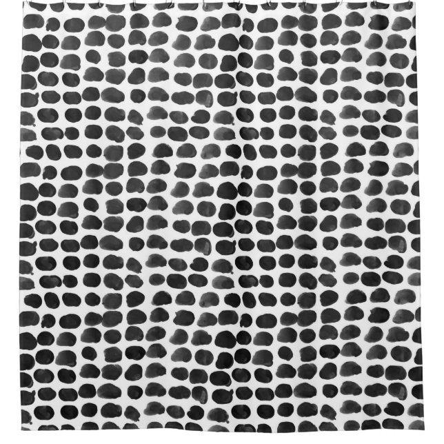 Animal print with dots seamless pattern shower curtain (Front)