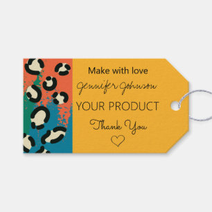 Animal Print Yellow Colourful Gift Tags