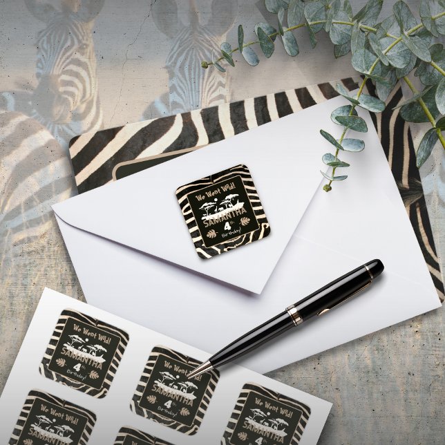 Animal Print Zebra Birthday Sticker (Creator Uploaded)