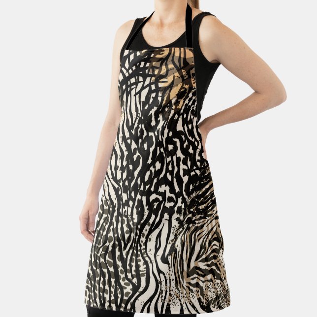 Animal print zebra modern All-Over Print Apron (Insitu)