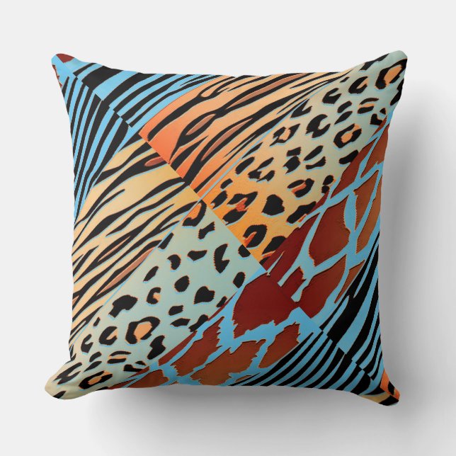   Animal Printed Zebra Stripe Pillow (Front)