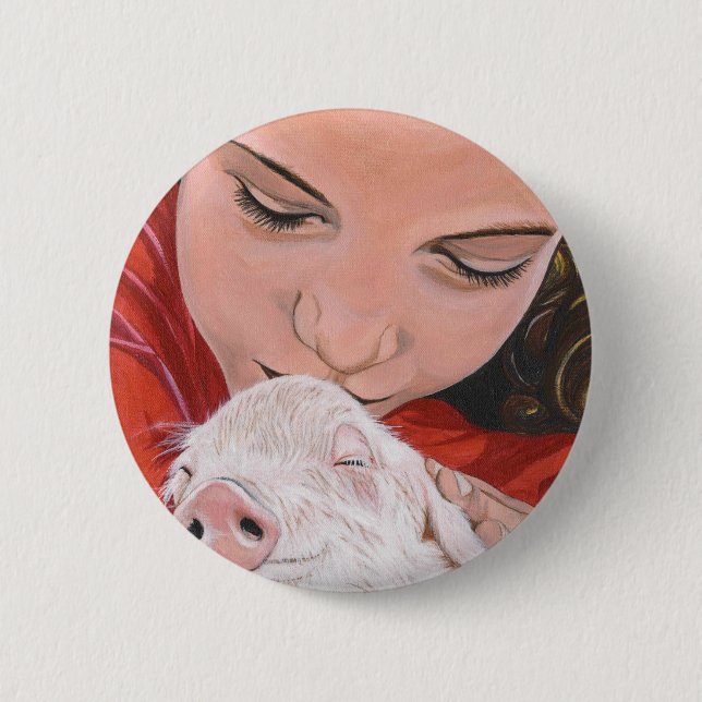 Animal Protector 6 Cm Round Badge (Front)