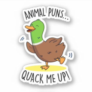 Animal Puns Quack Me Up Funny Duck Pun 