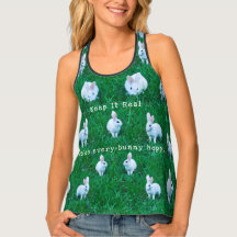 Animal Rabbit Fun Pun Trendy Tank Top