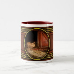 Animal - Rabbit - Making eggs for easter Two-Tone Coffee Mug