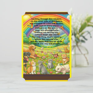 Animal Rainbow Bridge card