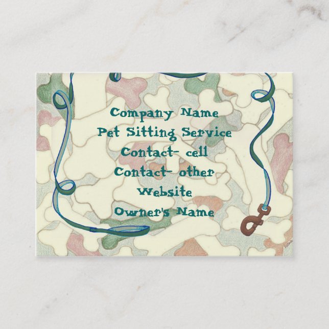 Animal Related Business Card (Front)
