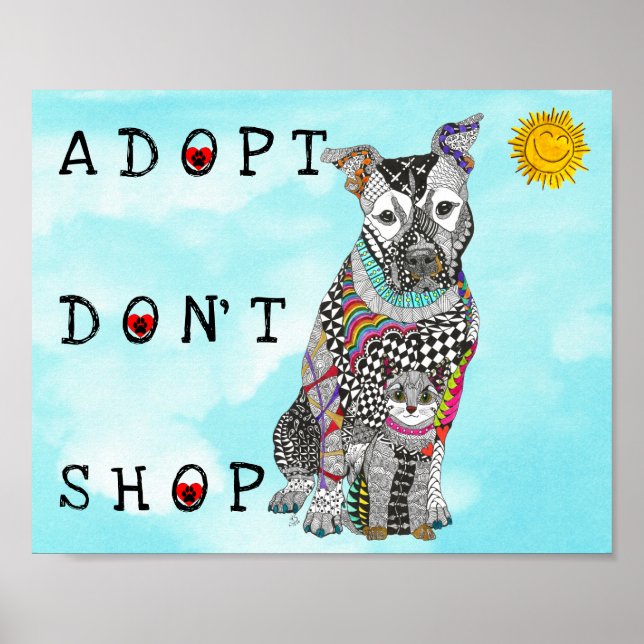 Animal Rescue Adopt Don't Shop Poster   (Front)