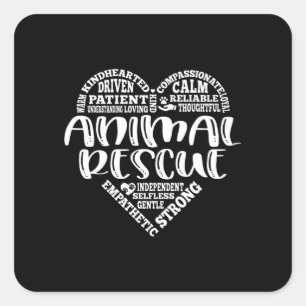 Animal rescue, adopt, foster pet square sticker