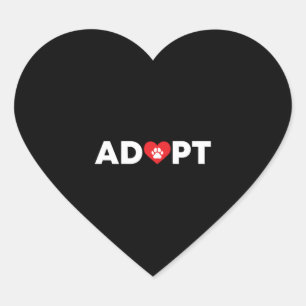 Animal Rescue Adoption Heart Sticker