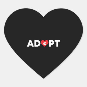Animal Rescue Adoption Heart Sticker