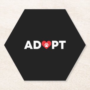 Animal Rescue Adoption Paper Coaster