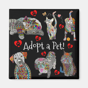 Animal Rescue and Pet Adoption Magnet 2"