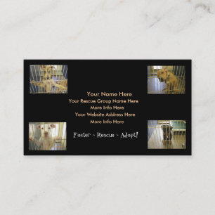 Animal Rescue Business Cards (Foster~Rescue~Adopt)