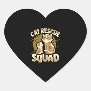 Animal Rescue Cat Rescue Design for a Cat Rescuer Heart Sticker