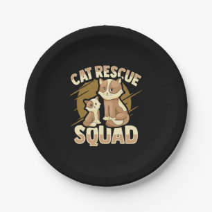Animal Rescue Cat Rescue Design for a Cat Rescuer Paper Plate