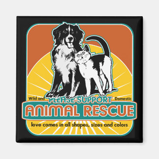 Animal Rescue Dog and Cat Magnet