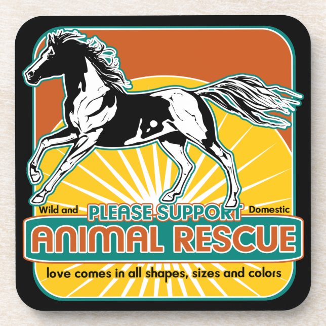 Animal Rescue Horse Coaster (Front)