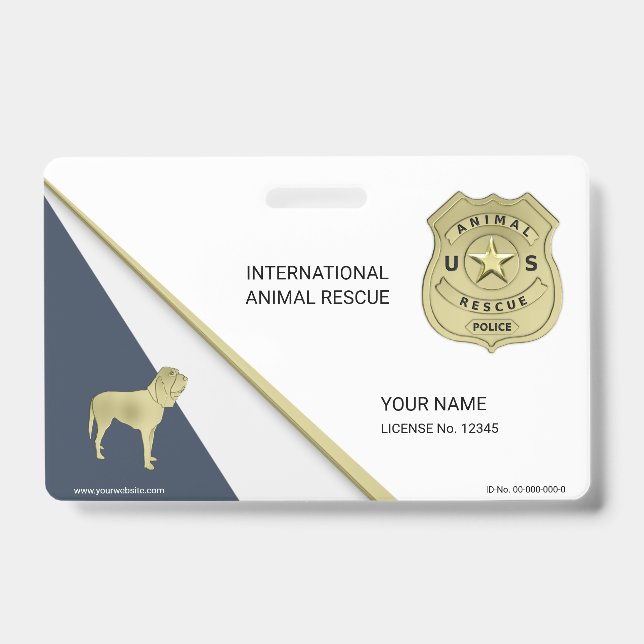 Animal Rescue ID Badge (Front)