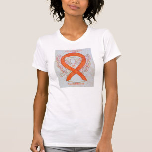 Animal Rescue Orange Awareness Ribbon Angel Shirt