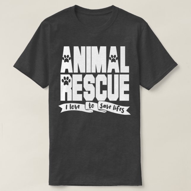 Animal Rescue Outfit Volunter Shelter Staff Animal T-Shirt (Design Front)