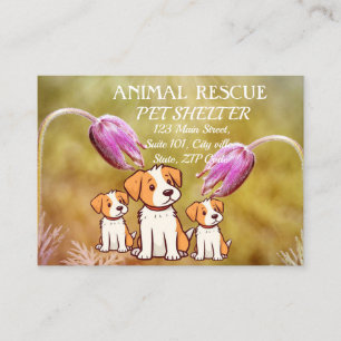 Animal Rescue Pet Shelter Organisation Simple Chic Business Card