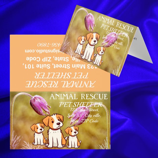 Animal Rescue Pet Shelter Organisation Simple chic Business Card (Creator Uploaded)
