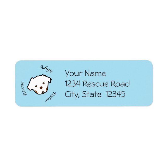 Animal Rescue Return Address Label (Front)