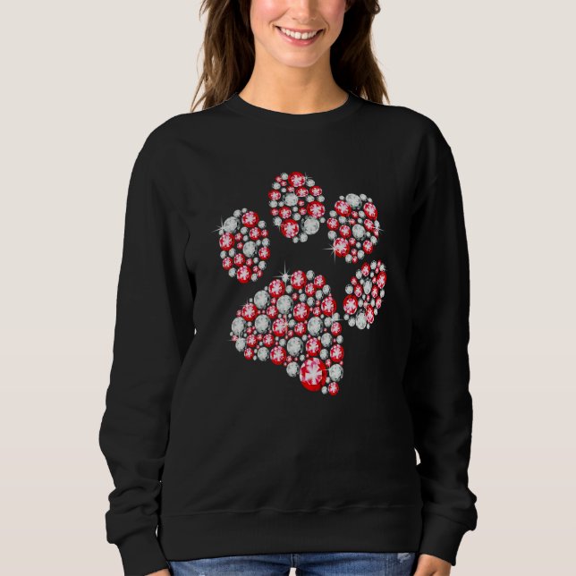 Animal Rescue Shirt Dog Paw Print Heart For Valent (Front)