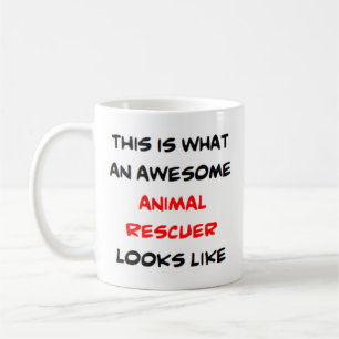 animal rescuer, awesome coffee mug