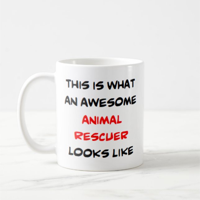 animal rescuer, awesome coffee mug (Left)