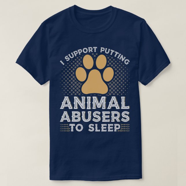Animal Rescuer Pet Adoption, Stop Animal Abuse  T-Shirt (Design Front)