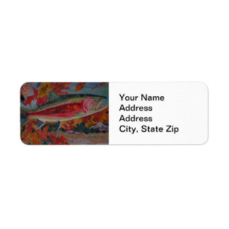 Animal Return Address Label rainbow trout.