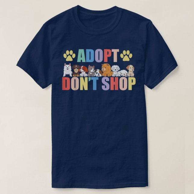 Animal Rights Fur Mama Pet Adoption Animal Adopt D T-Shirt (Design Front)