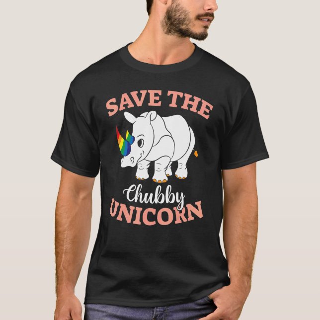 Animal Rights  Save The Chubby Unicorns T-Shirt (Front)