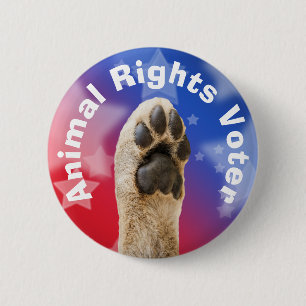 Animal Rights Voter 6 Cm Round Badge