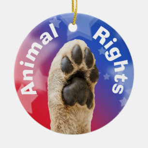 Animal Rights Voter Ceramic Ornament