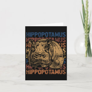 Animal Rights Zookeeper Africa Gift Idea Hippo Card