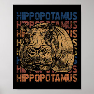 Animal Rights Zookeeper Africa Gift Idea Hippo  Poster