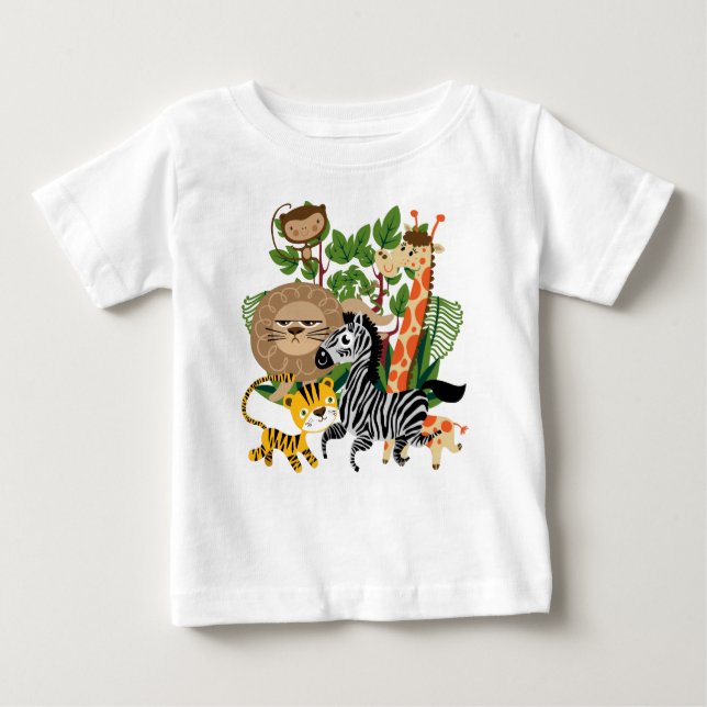 Animal Safari Baby Raglan T-shirt (Front)