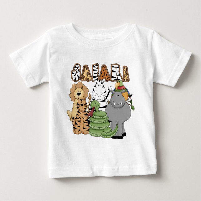 Animal Safari Baby T-Shirt (Front)