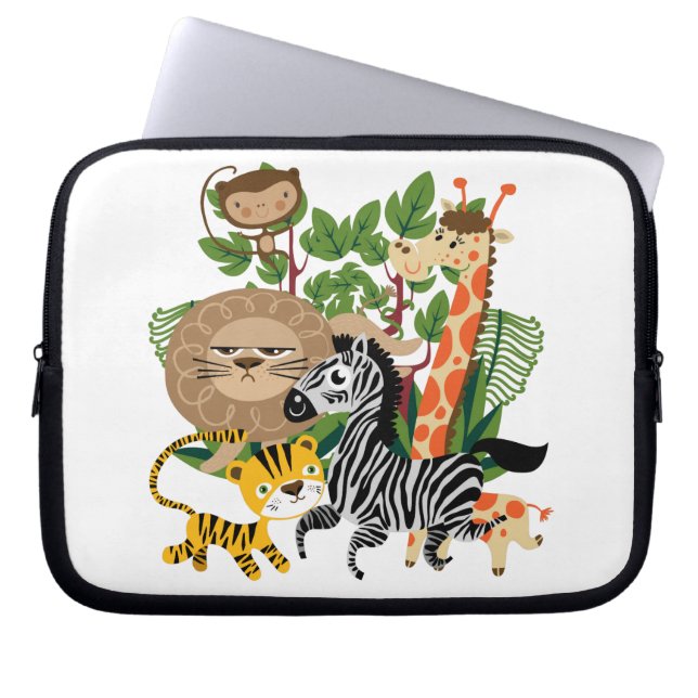 Animal Safari Laptop Sleeve (Front)