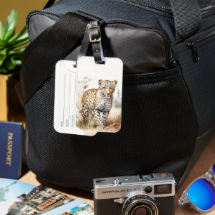 Animal Safari Leopard Luggage Tag